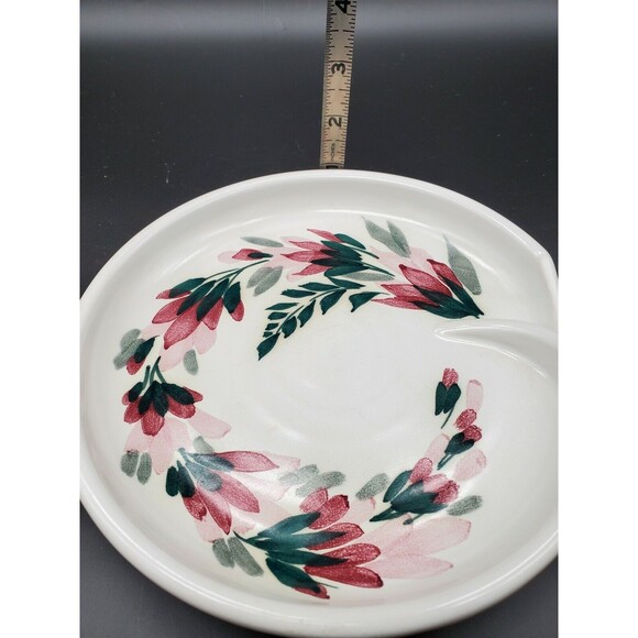 Clay Works Halifax N S Canada Pottery Dish Plate Flowers Unusual - Picture 8 of 12